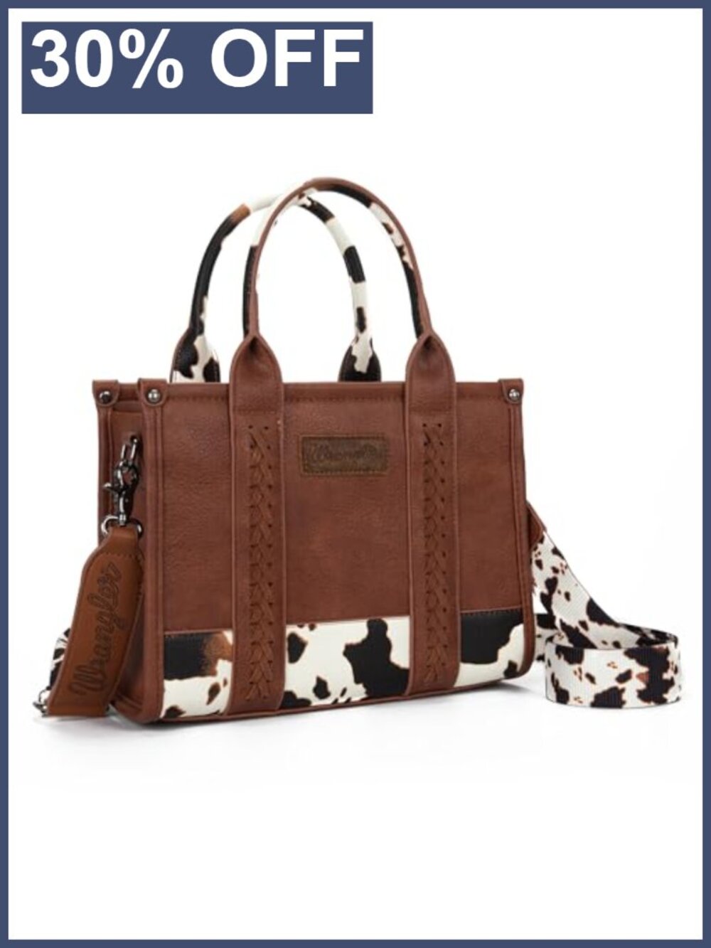 Western Cow Print Tote Satchel Top Handle Purse Crossbody Bag